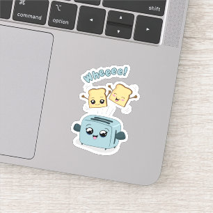 Sticker Pain grillé et grille-pain mignons de Kawaii
