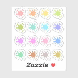 Sticker Paint Splats Date Couvertures Art Teacher Bujo Pla