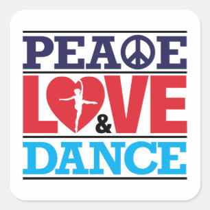 Sticker Paix, Amour et Danse