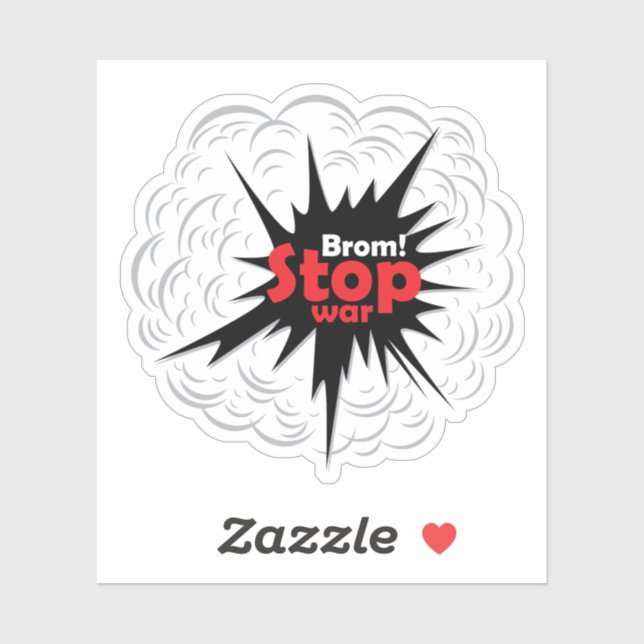 Sticker Paix mondiale ! Arrêter la guerre (Feuille)