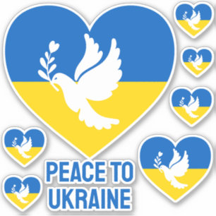 Sticker Paix textuelle à l'Ukraine