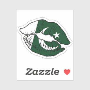 Sticker Pakistan Pakistani Lipstick Loft Drapeau
