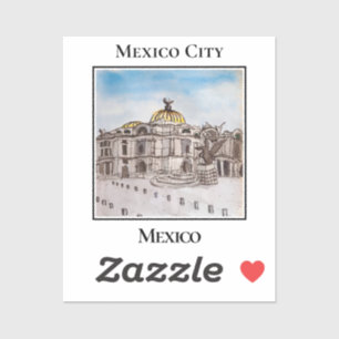 Sticker Palacio de Bellas Artes emblématique à Mexico City