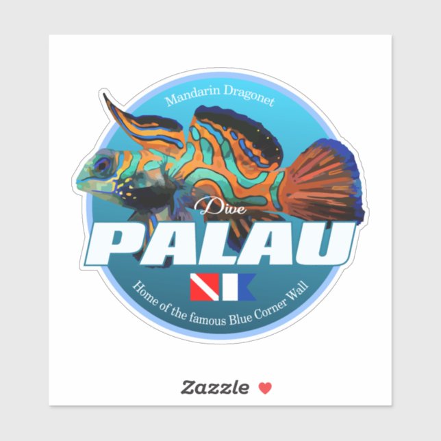 Sticker Palau de plongée (DD2) (Feuille)