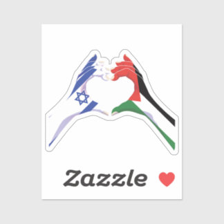 Sticker Palestine Israël Israélien Love Heart Pe