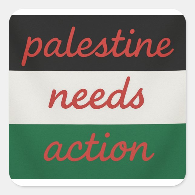 Sticker Palestine needs Action (Front)