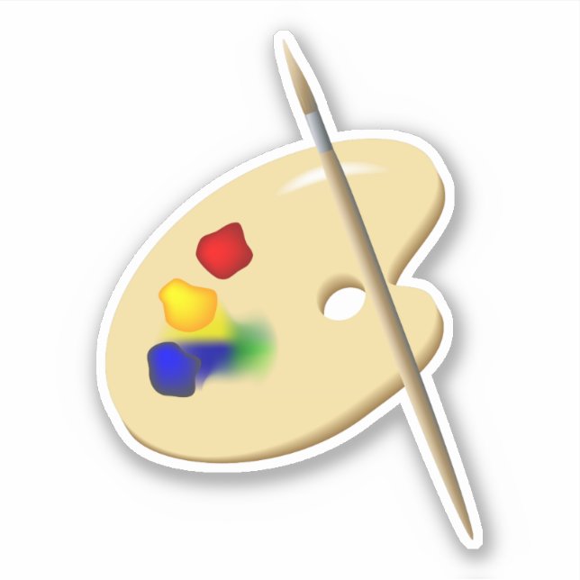 Sticker Palette et pinceau (Devant)
