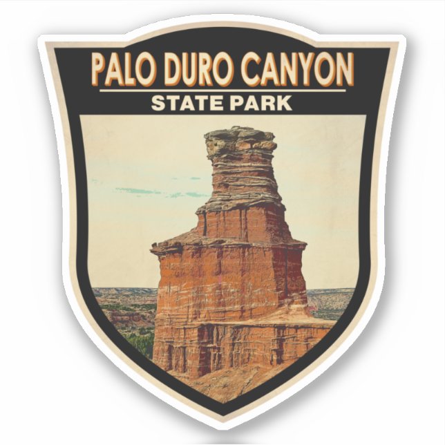 Sticker Palo Duro Canyon State Park Texas Art (Devant)