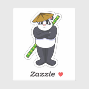 Sticker Panda à Stick combat Martial arts.PNG