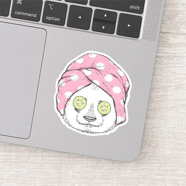 Sticker Panda Au Spa (Détail)