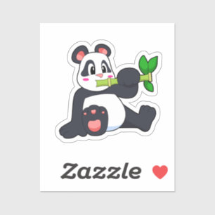 Sticker Panda avec bambou