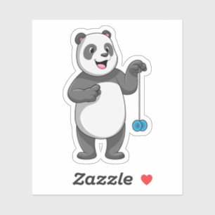 Sticker Panda avec Yo-yo