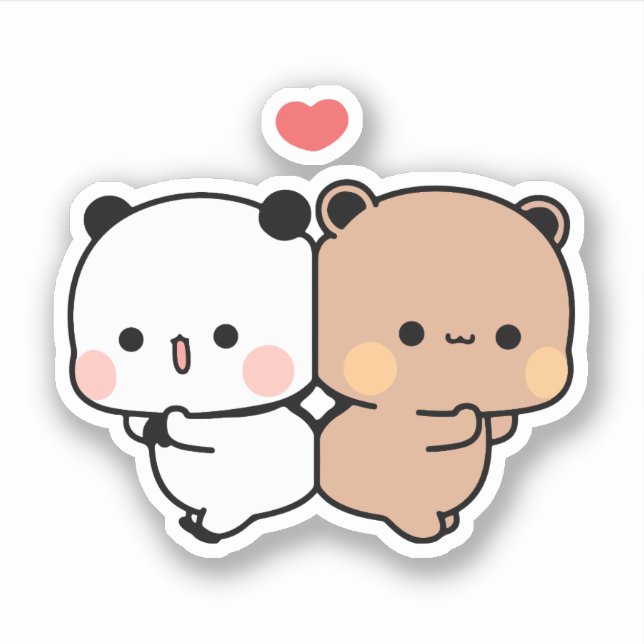 Sticker Panda bear, bubu et dudu love (Devant)