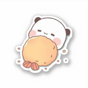 Sticker Panda Et Brownie Bear Couple