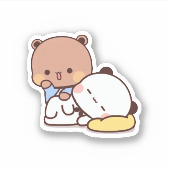 Sticker Panda Et Brownie Bear Couple (Devant)