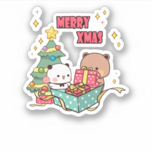 Sticker Panda Et Brownie Bear Couple