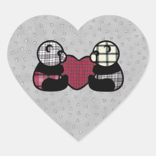 Sticker Panda Heart