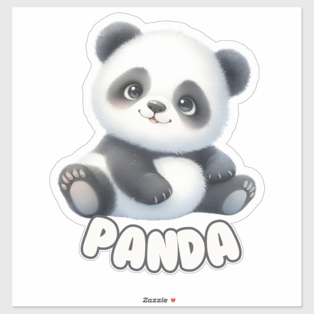 Sticker Panda Joueur - Pépinière (Feuille)
