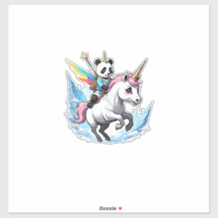 Sticker Panda Mignon Chevauchant Licorne Filles Enfants Fe