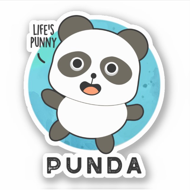 Sticker Panda Pun Animal Punda Funny (Devant)