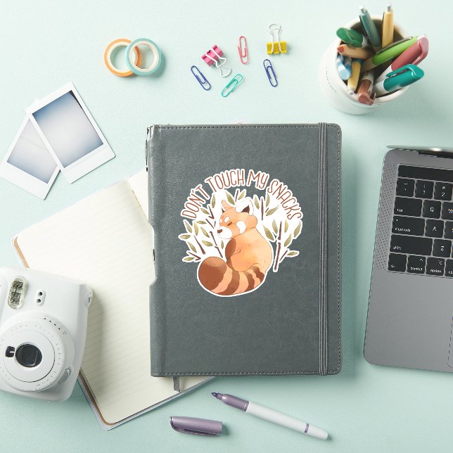 STICKER PANDA ROUGE CUTE ANIMAL NE TOUCHE PAS MES COLLATIO (Couverture iPad)