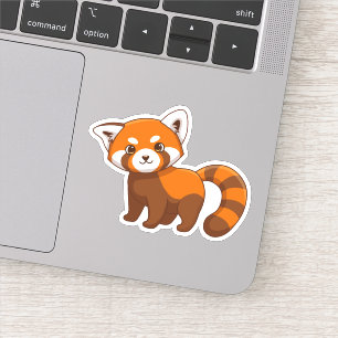 Sticker Panda roux mignon