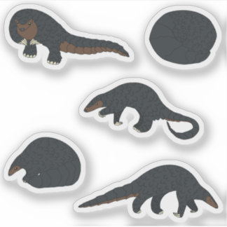Sticker Pangolins à ventre noir
