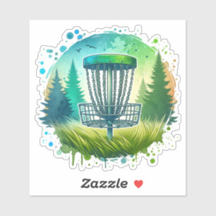 Sticker Panier de golf sur disque