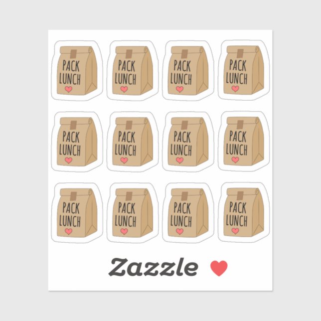 Sticker Panier Panier Déjeuner Préparation de repas Calend (Feuille)