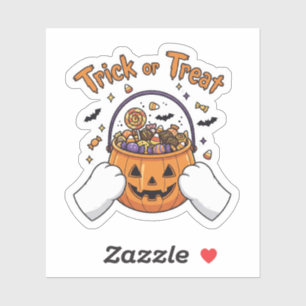 Sticker Paniers à coller ou à traiter - Cute Chat Hallowee