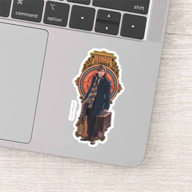 Sticker Panneau Art nouveau permanent NEWT SCAMANDER™ (Détail)