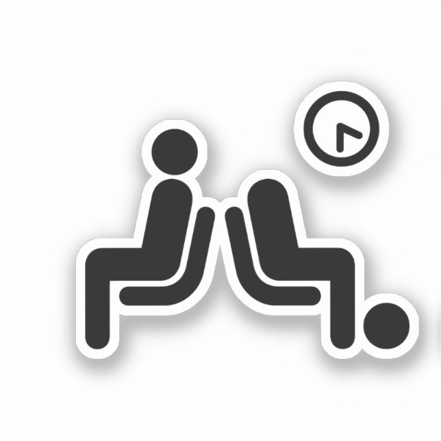 Sticker Panneau d'attente long (Recto)