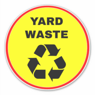 Sticker Panneau de recyclage des déchets de triage - Jaune