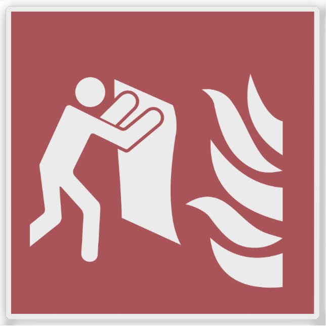Sticker Panneau de sécurité de la couverture d'incendie (Devant)
