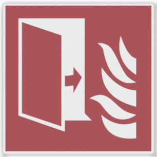 Sticker Panneau de sécurité de la porte de protection cont