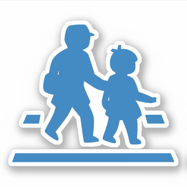 Sticker Panneau de signalisation scolaire >> Japonais (Devant)