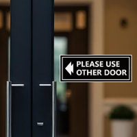 Panneau Prière d'Utiliser l'Autre Porte avec Flèch