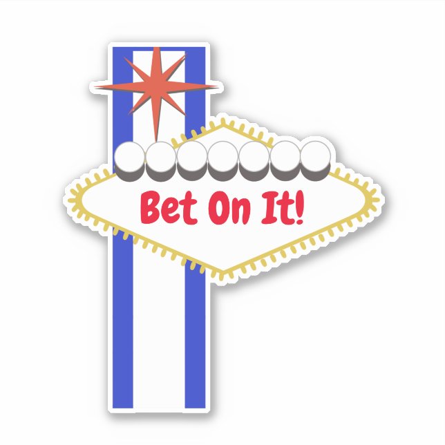 Sticker Panneau Style personnalisé Las Vegas (Devant)