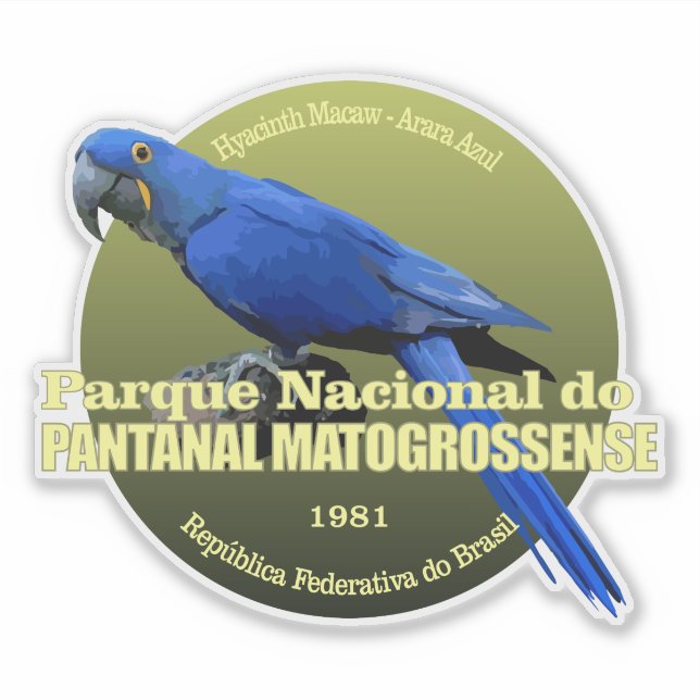 Sticker Pantanal Matogrossense NP (macaw) WT (Devant)