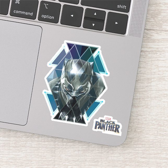 Sticker Panthère noire | Motif de caractères géométriques (Détail)