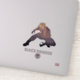 Sticker Panthère noire silhouette héroïque