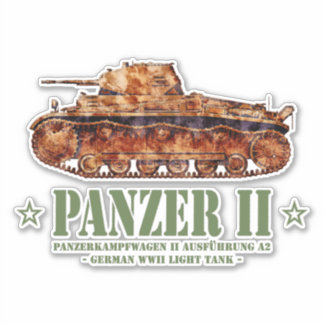 Sticker Panzer II A2 2ÈME GUERRE MONDIALE allemands de cha