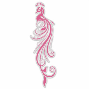 Sticker Paon en filigrane