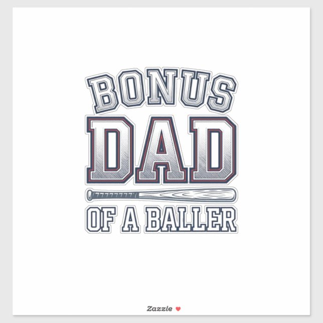 Sticker Papa bonus d'un design de t-shirt vintage de sport (Feuille)