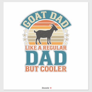 Sticker Papa Chèvre Comme un Papa Régulier Mais Plus Cool