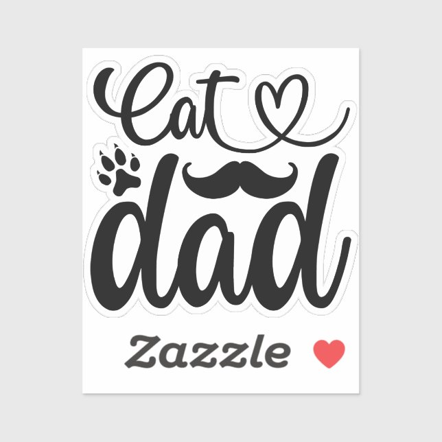 Sticker Papa de chat (Feuille)