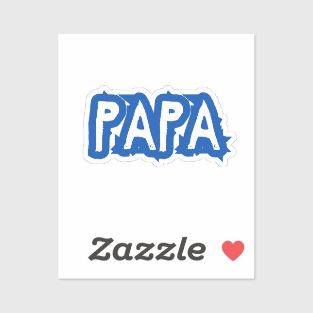Sticker Papa | Lettre Bulles Papa Bleu (Feuille)