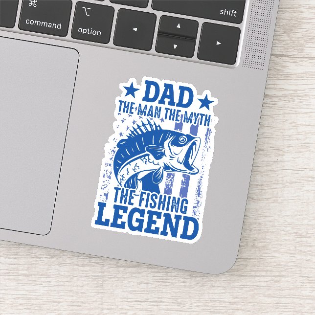 Sticker Papa - L'Homme, Le Mythe, La Légende De La Pêche (Détail)