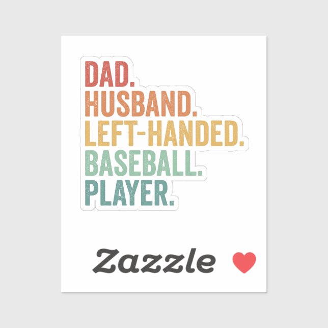 Sticker Papa Mari Baseball gauche légende (Feuille)