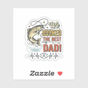Sticker Papa Pêche Vintage Nous Avons Accroché Le Meilleur